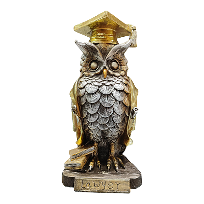 Estátua Doutor Coruja Da Sabedoria 26cm