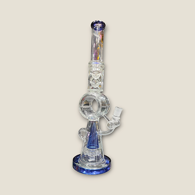 Bong De Vidro Abduzido Gold Line Grande Geometric