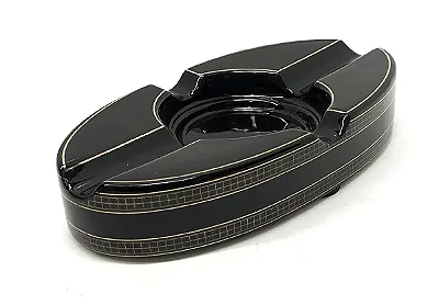 Cinzeiro Decorativo Oval De Cerâmica Para Charutos