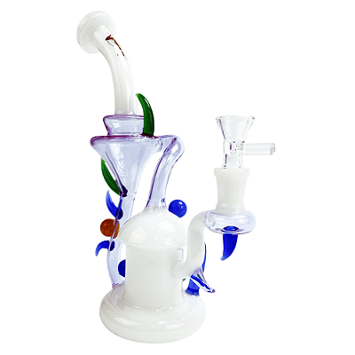 BONG DE VIDRO ABDZ GOLD LINE PUNK WHITE