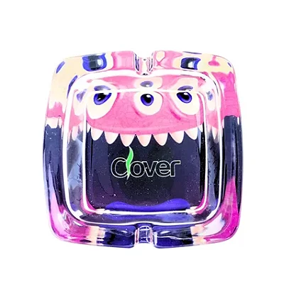 Cinzeiro de Vidro Clover Quadrado Monster Good