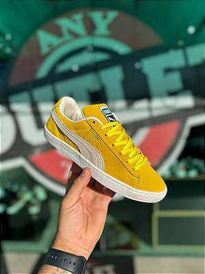 Tênis Puma Suede Amarelo-Bege Premium