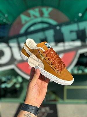 Tênis Puma Suede Caramelo-Bege Premium