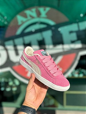 Tênis Puma Suede Rosa-Bege Premium