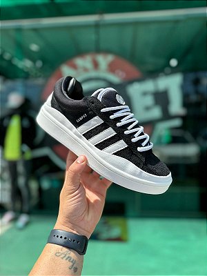 Tênis Adidas Campus x Bad Bunny Preto-Branco Import