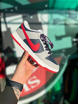Tênis Nike Dunk Low Cinza-Verm Prem