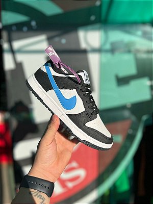 Tênis Nike Dunk Low Preto- Simb. Azul Prem
