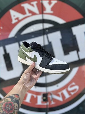 AIR JORDAN 1 LOW VERDE/PRETO