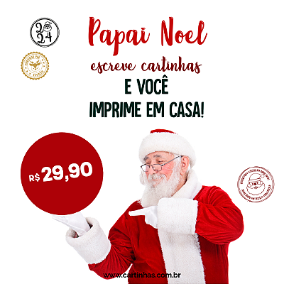 Carta Papai Noel | Imprima