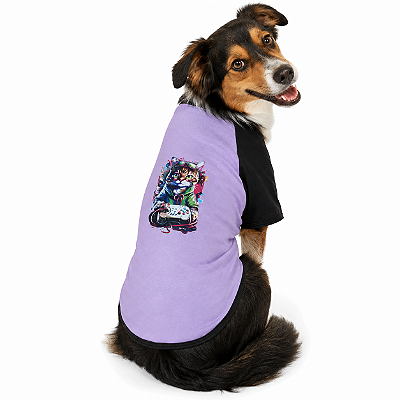 Roupa Pet Camiseta Cachorro PP ao EXG - Estampa Gatinho