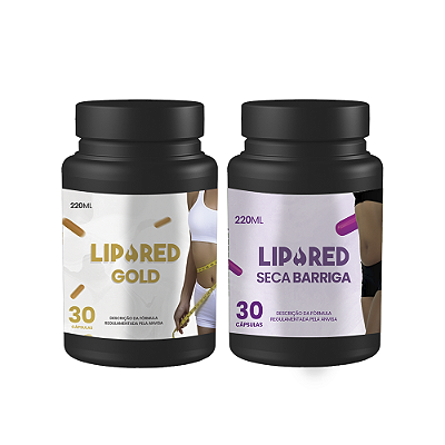 COMBO - LipoRed Gold + LipoRed Seca Barriga - 30 Cápsulas