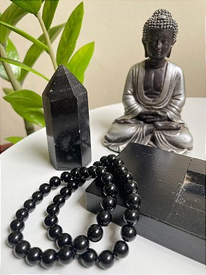 Pulseira Turmalina Negra 8mm