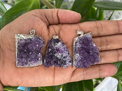 Pingentes de Drusa de Ametista