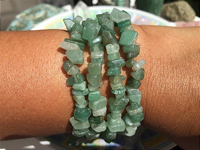 Pulseira Cascalho Quartzo Verde