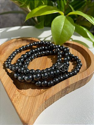 Pulseira Hematita 6mm - Força e Proteção Pessoal