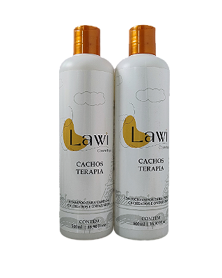 Kit Básico Lawi Cosméticos – Shampoo e Condicionador Cachos Terapia | Nutrição e Hidratação para Cabelos Cacheados