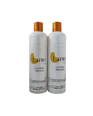Kit Básico Lawi Cosméticos – Shampoo e Condicionador Cachos Terapia | Nutrição e Hidratação para Cabelos Cacheados