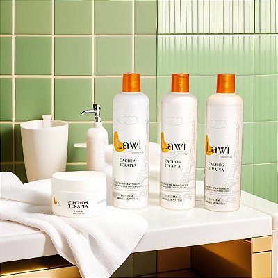 Kit definição Lawi shampoo/cond./masc./leave-in cachos terapia