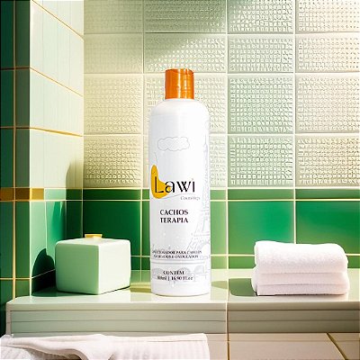 Kit cachos terapia Lawi shampoo/cond./masc./leave-in/blend cachos terapia
