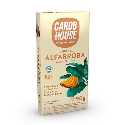 ALFARROBA COM BANANA 90G - PACK C/3 UNIDADES