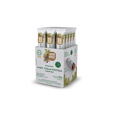 WHEY VEGAN PROTEIN CAROB BAR 40G - DISPLAY C/15 UNIDADES