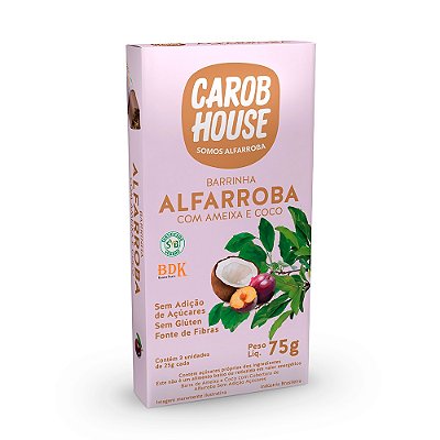 ALFARROBA COM AMEIXA E COCO 75G - PACK C/3 UNIDADES