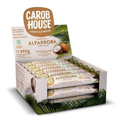 ALFARROBA COM COCO 25G - DISPLAY C/18 UNIDADES