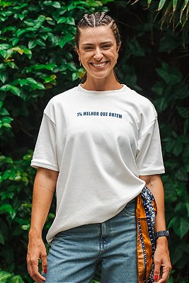 3 - Camiseta Oversized 1% Branca (unissex)