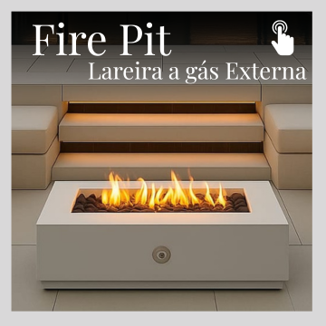Fire Pit Lareira a gás externa