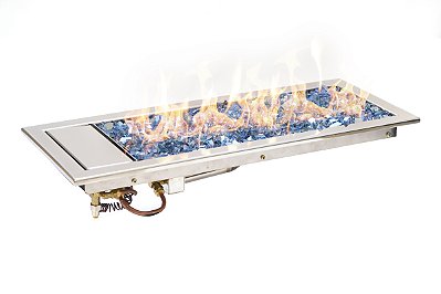 Lareira a Gás interna Aço Inox 304 polido 120cm