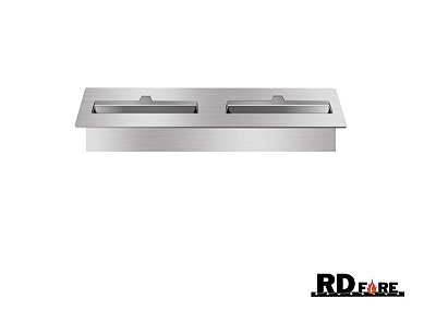 Lareira a Álcool 100% em aço inox 304 escovado 100cm