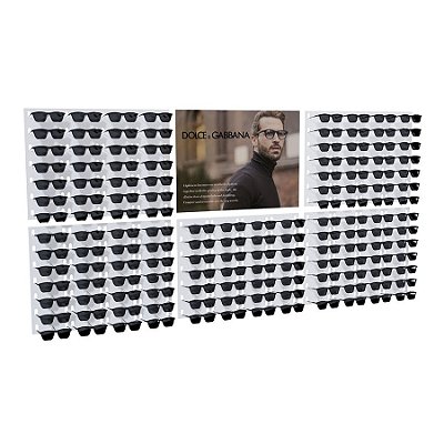 Expositor de parede para 140 óculos ME218 personalizado