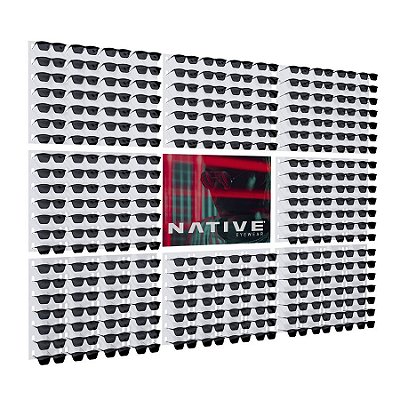 Expositor de parede para 224 óculos ME220 personalizado