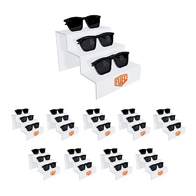 Kit 10 expositores de vitrine para 3 óculos ME260 personalizado