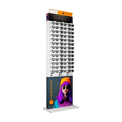 Expositor de chão com trava para 39 óculos ME304 personalizado