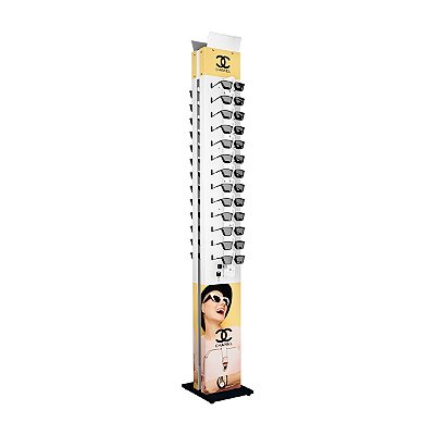 Expositor de chão com trava para 26 óculos ME307 personalizado