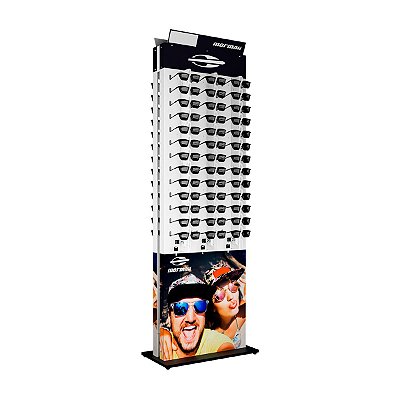 Expositor de chão com trava para 78 óculos ME311 personalizado