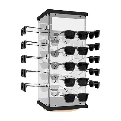 Expositor de balcão giratório para 20 óculos ME099