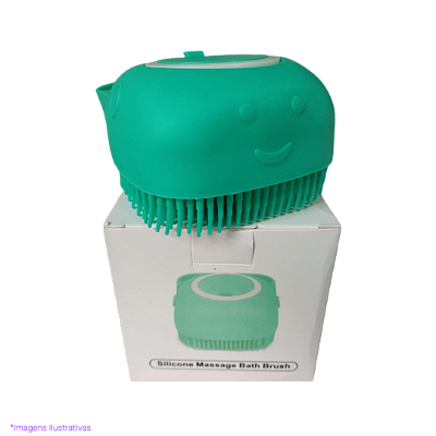 Escova Massageadora Para Banho em Silicone