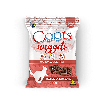 Petisco para Gato Nuggets Sabor Salmão - Hairball Control