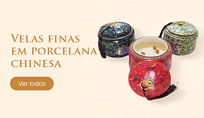 Velas finas em porcelana chinesa