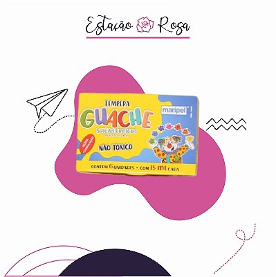 Conjunto de Tinta Guache (06 Cores)