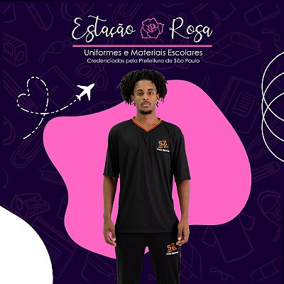 Camiseta Tradicional Preta Escolar Stefan Zweig