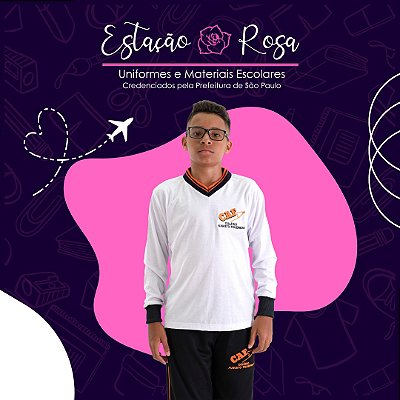 Camiseta Manga Longa Escolar Colégio Augusto Figueiredo