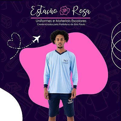 Camiseta Manga Longa Escolar Sebastião Faria Zimbres