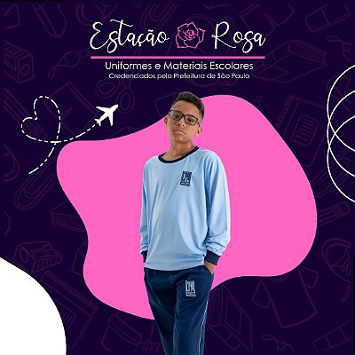 Camiseta Manga Longa Escolar Doce Poly
