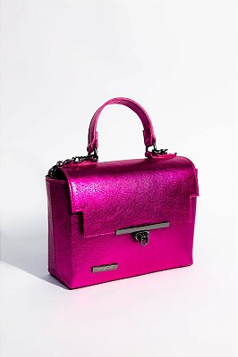 Bolsa Tássia em Couro Pink
