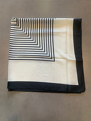 Lenço Listras Off White