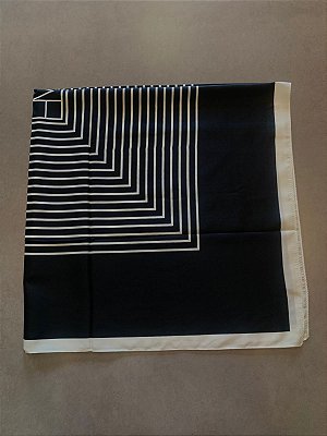 Lenço Listras Preto