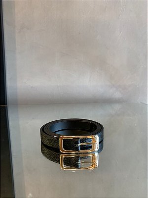Cinto em Couro Fino Preto